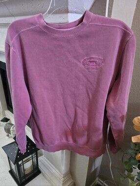 Authentic Pigment Women's Pink Crewneck Sweatshirt 80% Cotton Sz. L